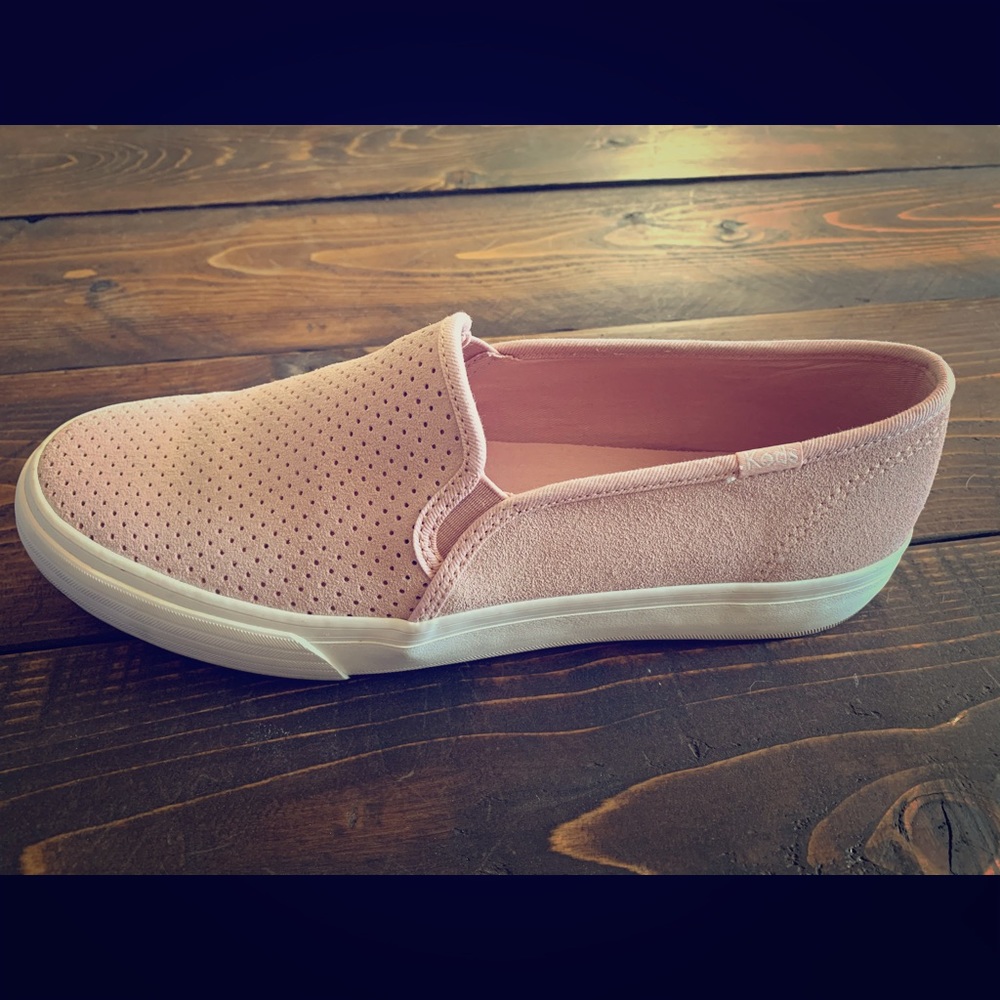 Keds slip on pink shoes